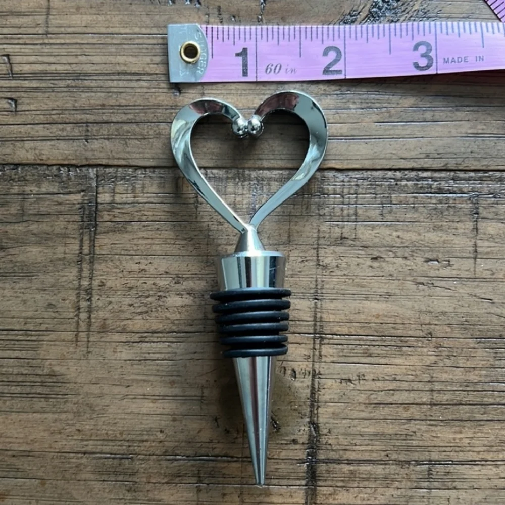 1 Gold Heart Wine Stopper